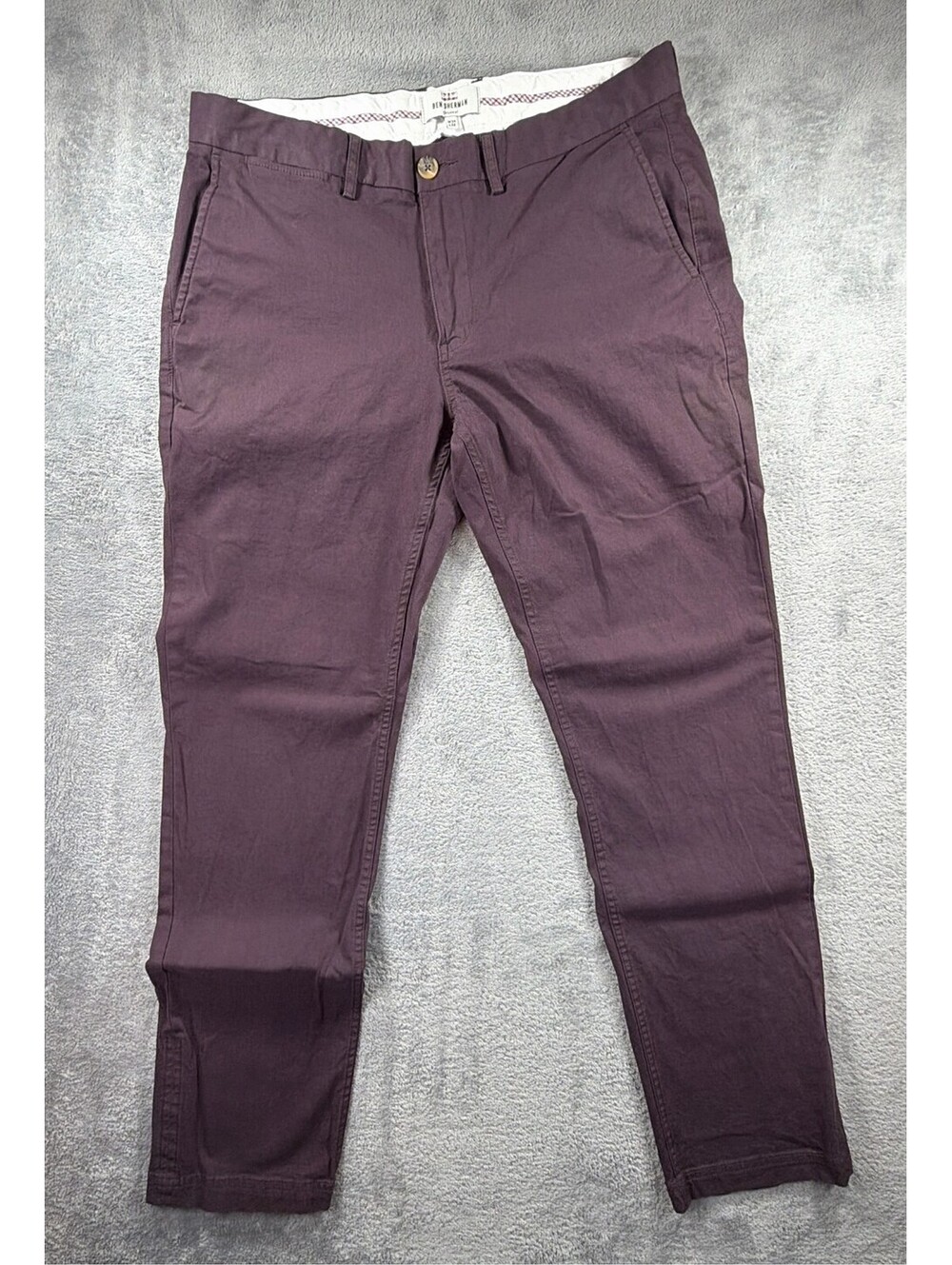Ben Sherman Men's Slim Fit Stretch Chino Pants Brown Size 34x32